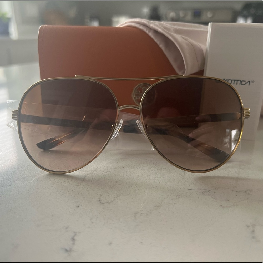 NWOT Tory Burch Aviator 59mm Pilot Aviator Sunglasses